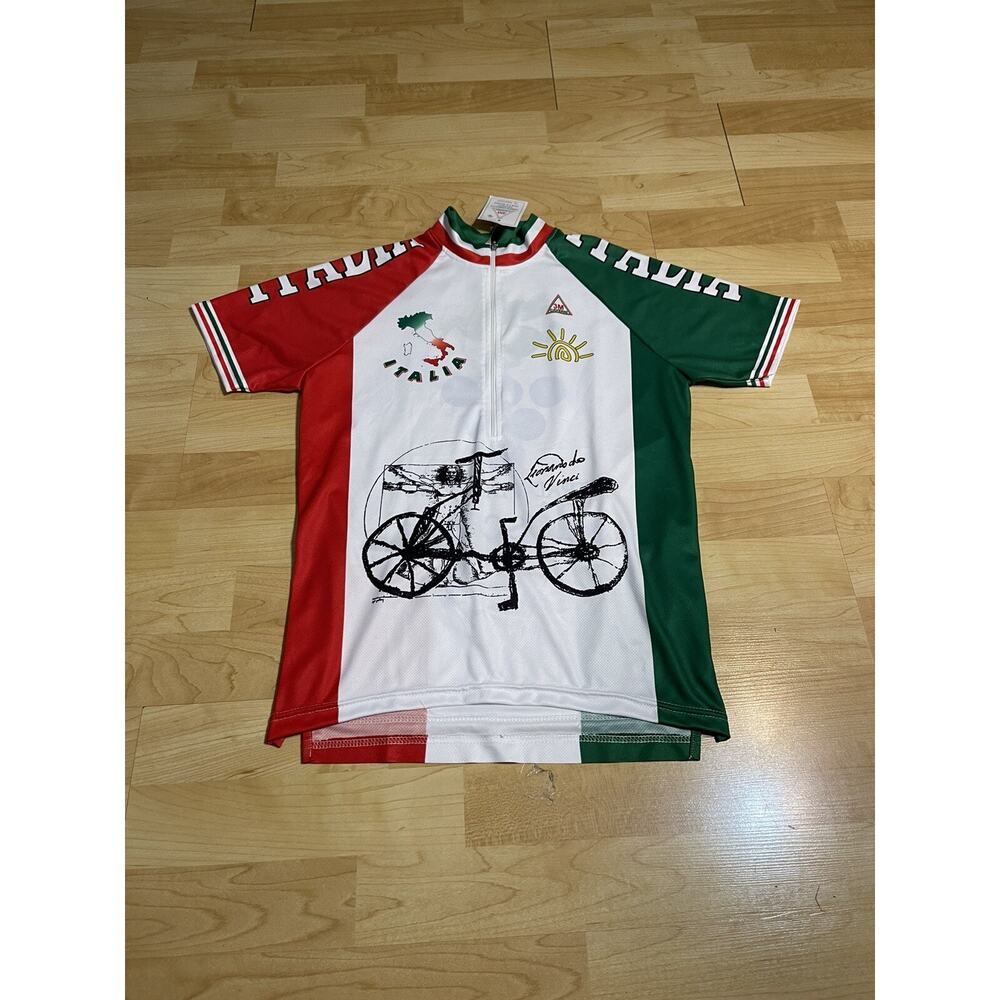 3M CAVERNI‎ Leonardo Da Vinci Italia Cycling Bicycle Team Jersey Shirt Sz LG
